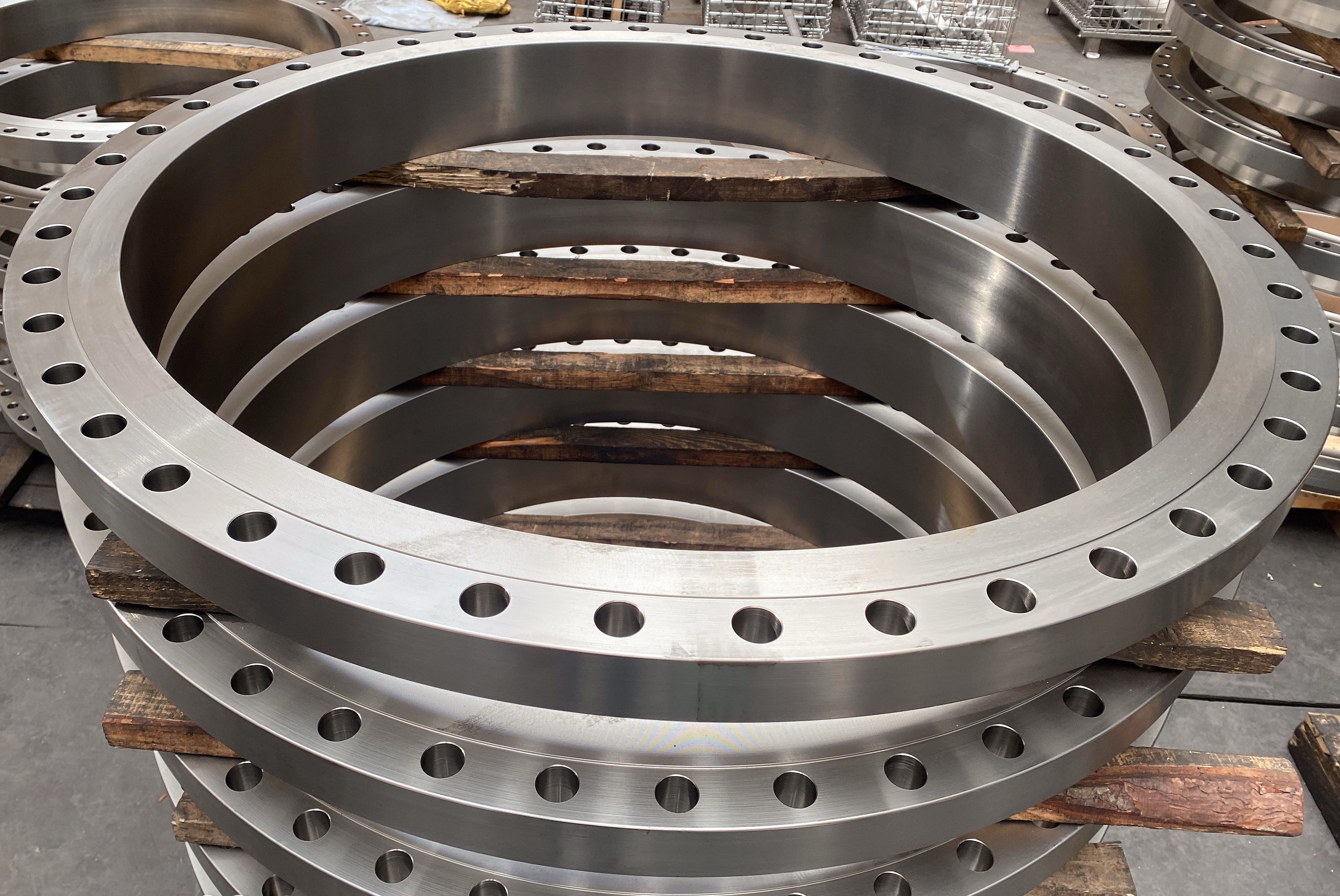 China Fabricação SS316L forjando flange de aço inoxidável ANSI